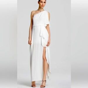 Brand new without tags BCBGMaxAzria White One-Shoulder Maxi Dress